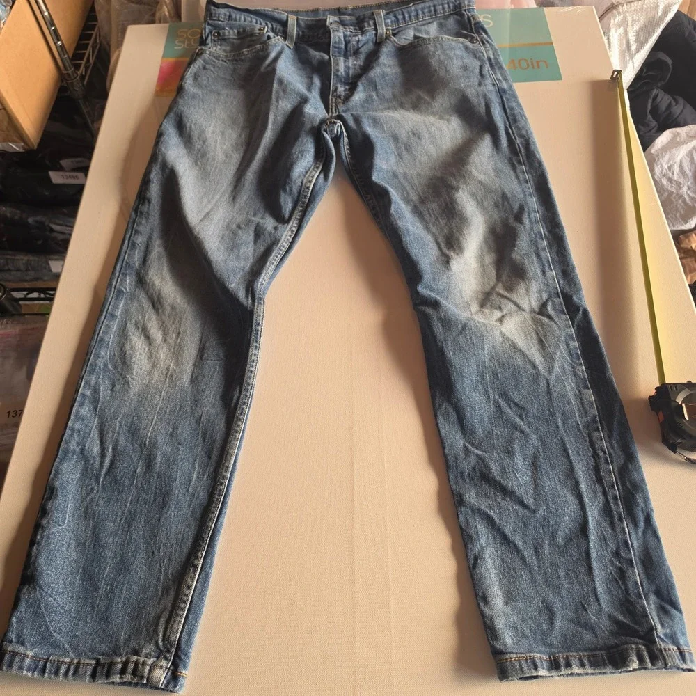 Levis 502 Regular Taper Mens Blue Jeans 32x30 Medium Wash Denim 29507-0003